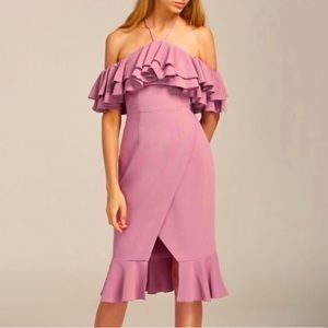 C/Meo collective ruffled midi dress